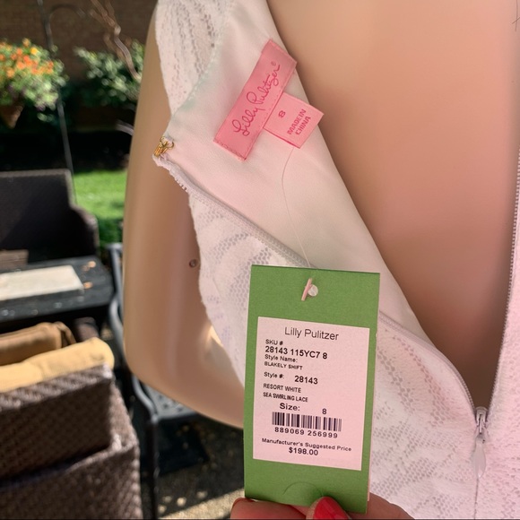 New Lilly Pulitzer Blakey lace dress Size 8 - Picture 8 of 14